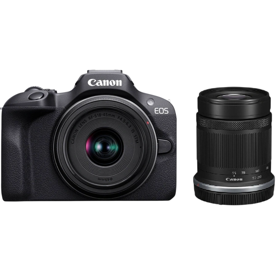 Фотоапарат Canon EOS R100 kit [18-45mm + 55-210mm] IS STM (6052C036)