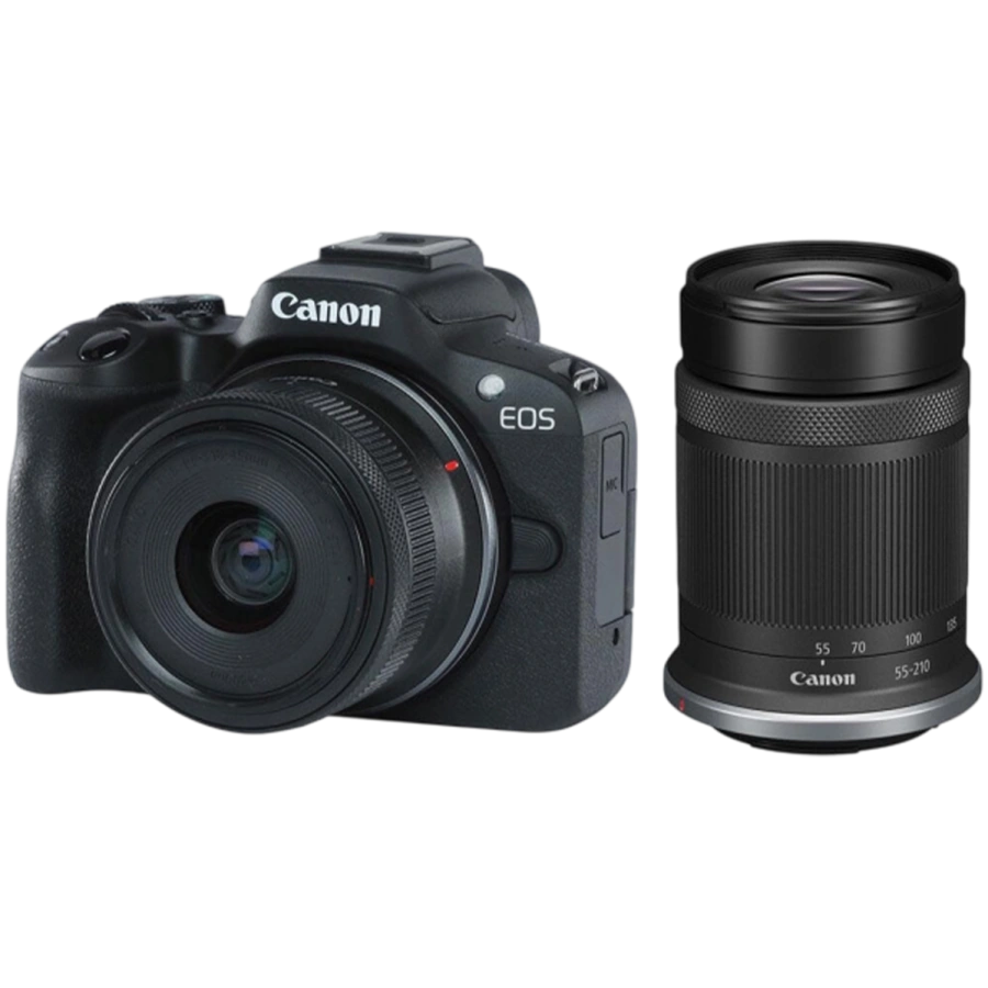 Фотоапарат Canon EOS R50 kit [RF-S 18-45mm] IS STM + RF-S 55-210mm] IS STM - Black (5811C034)