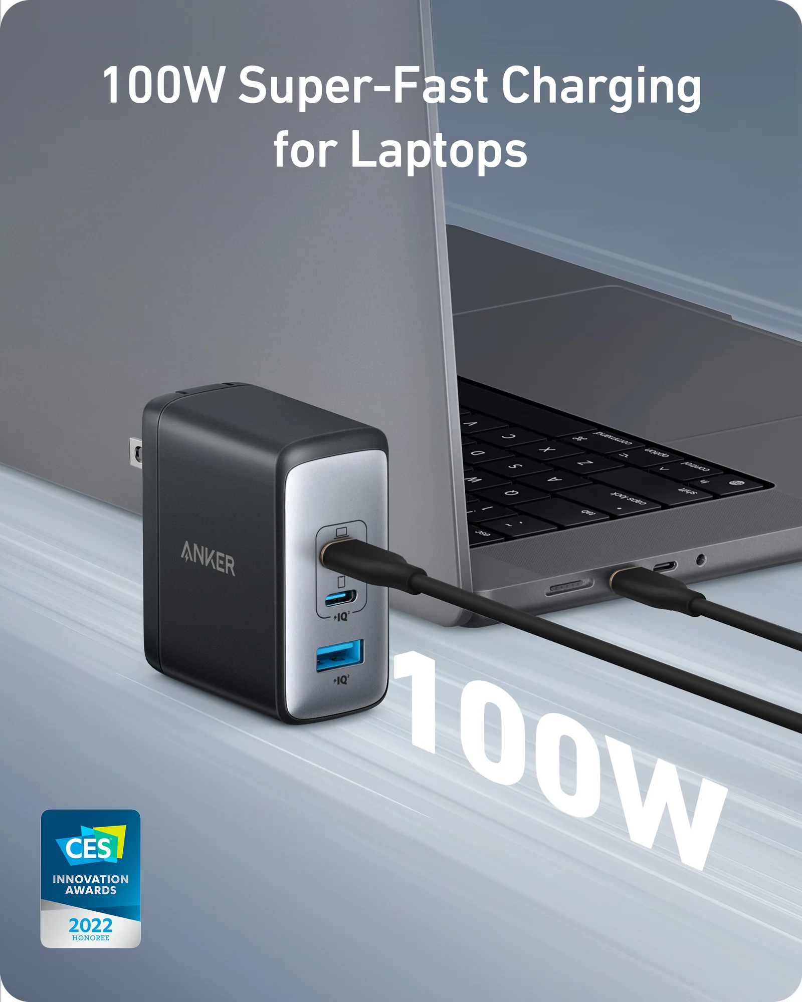 Мережевий зарядний пристрій Anker PowerPort 736 Nano II GaN 100W - Black (A2145G11)