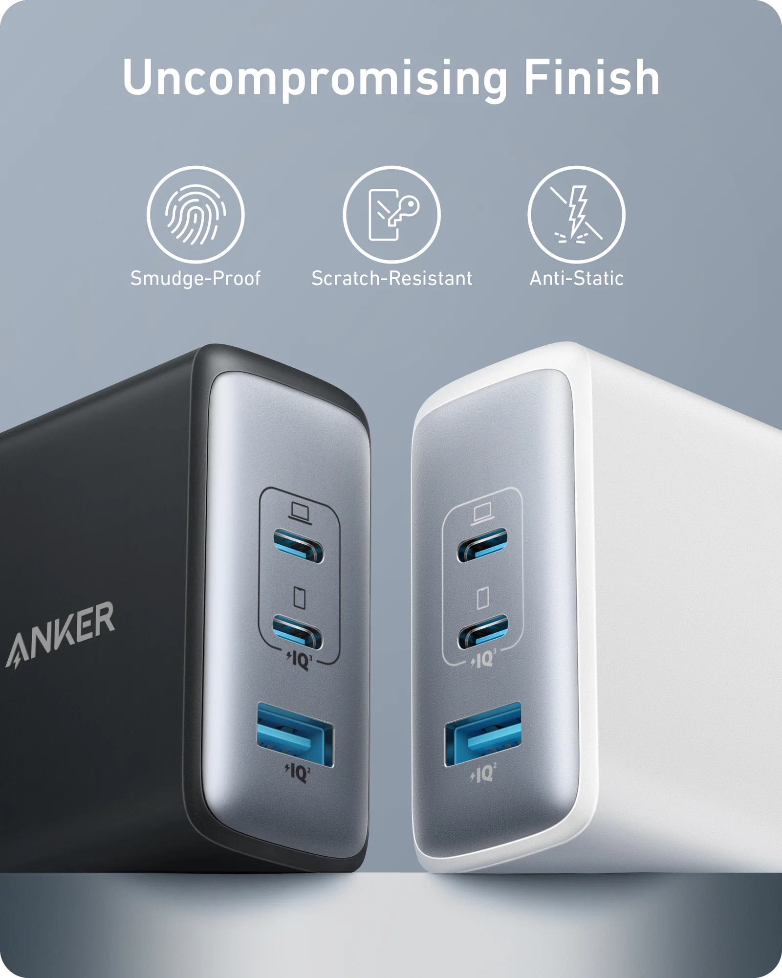 Мережевий зарядний пристрій Anker PowerPort 736 Nano II GaN 100W - Black (A2145G11)