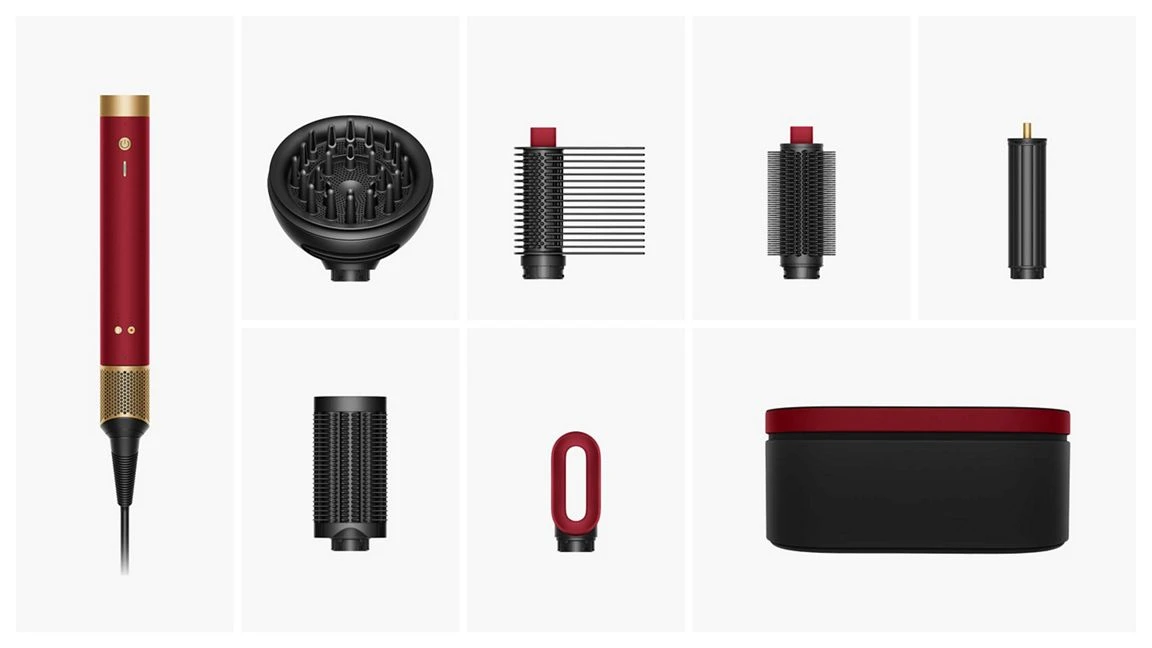 Мультистайлер-фен Dyson Airwrap Co-anda2x Multi-styler & Dryer Curly+Coily - Red Velvet/Gold (176957-01) EU