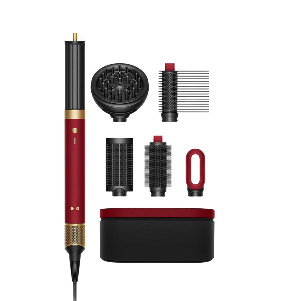 Мультистайлер-фен Dyson Airwrap Co-anda2x Multi-styler & Dryer Curly+Coily - Red Velvet/Gold (176957-01) EU