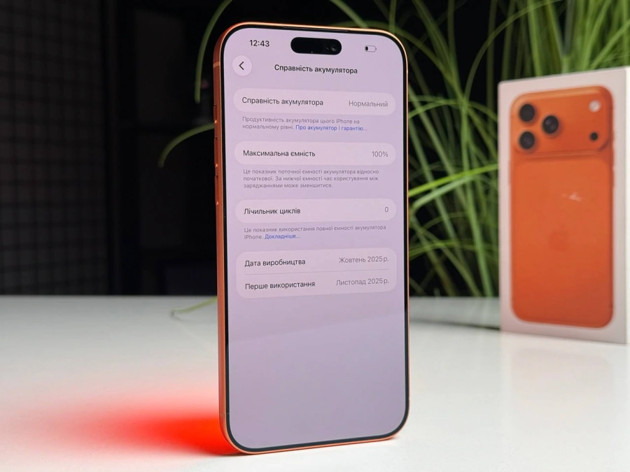 OPEN BOX Apple iPhone 17 Pro Max 512GB eSim Cosmic Orange (MFXL4, MFYD4) - Стан: ідеальний | Акумулятор: 100% | Комплектація: повний | Гарантія: 6 міс.