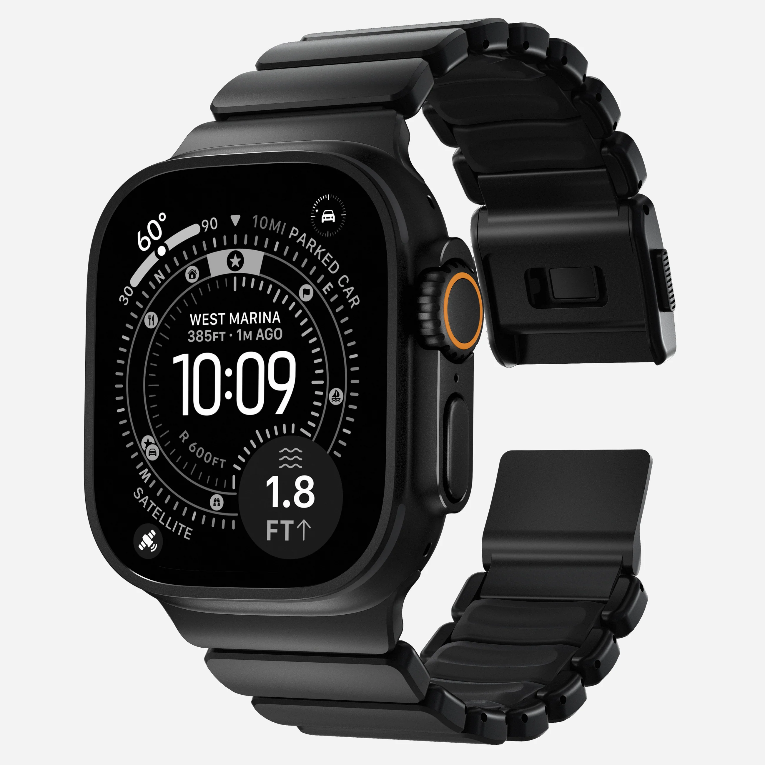 Ремінець Nomad Stratos Band Black Hardware для Apple Watch 46mm/49mm - Black (NM011154858)