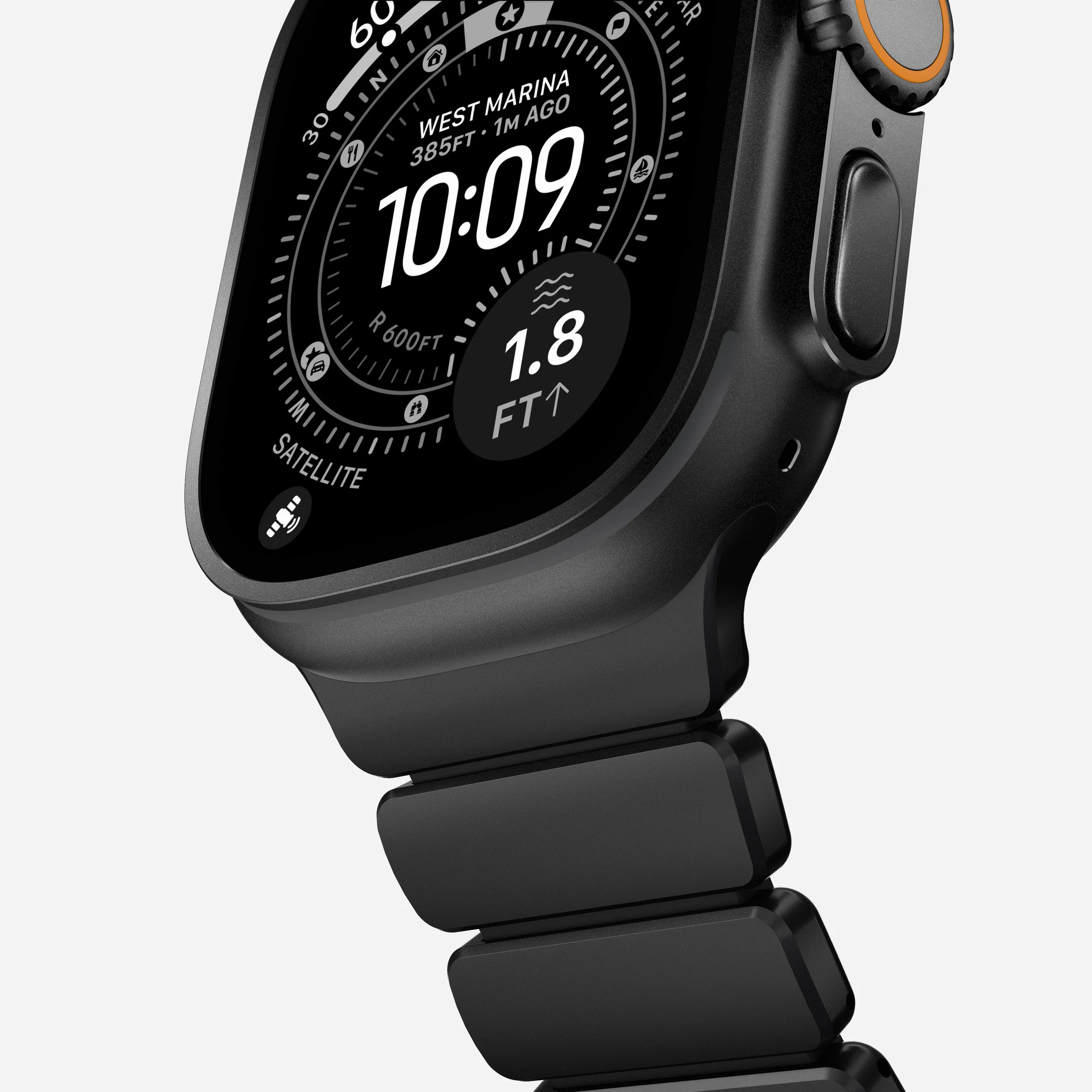 Ремінець Nomad Stratos Band Black Hardware для Apple Watch 46mm/49mm - Black (NM011154858)