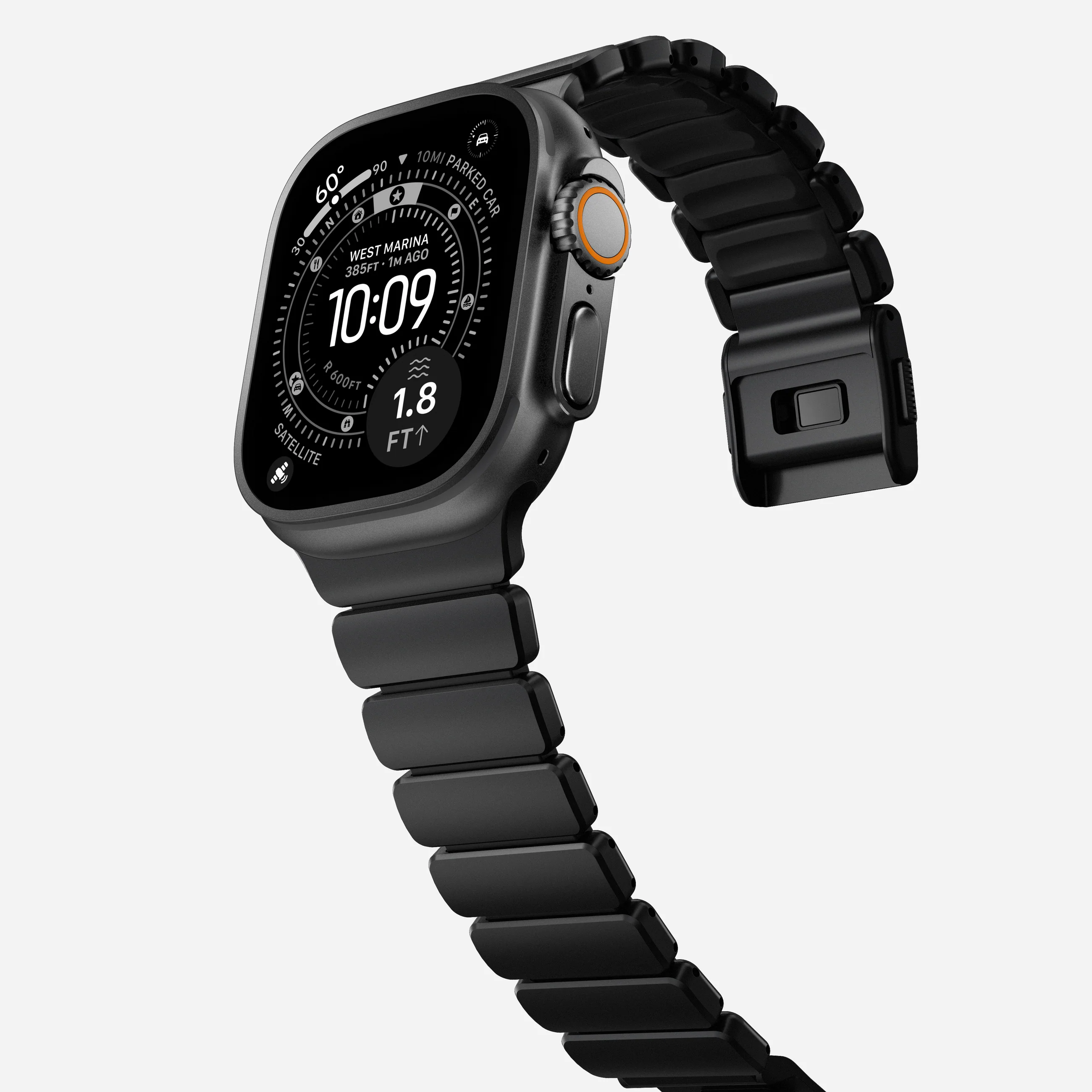 Ремінець Nomad Stratos Band Black Hardware для Apple Watch 46mm/49mm - Black (NM011154858)