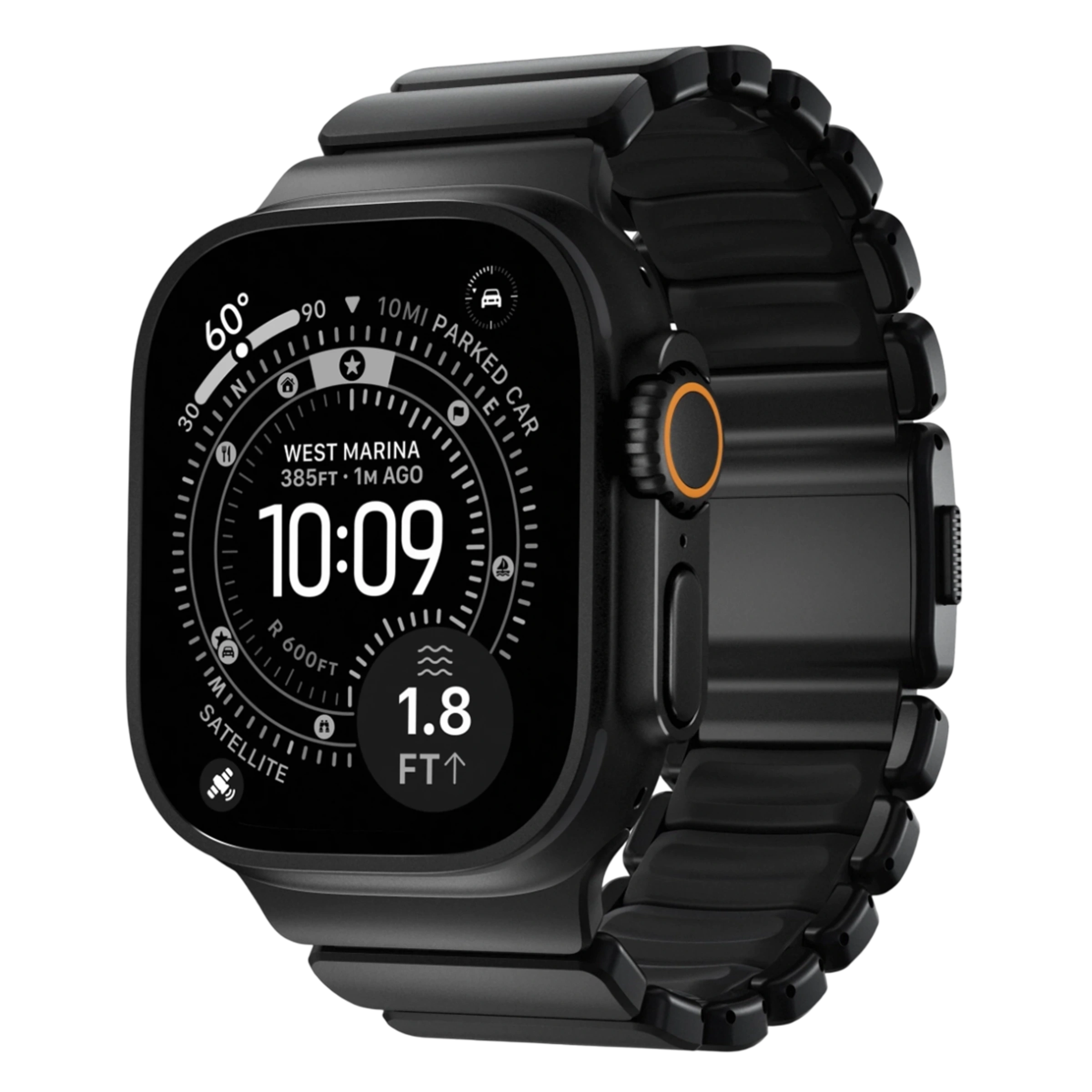 Ремінець Nomad Stratos Band Black Hardware для Apple Watch 46mm/49mm - Black (NM011154858)
