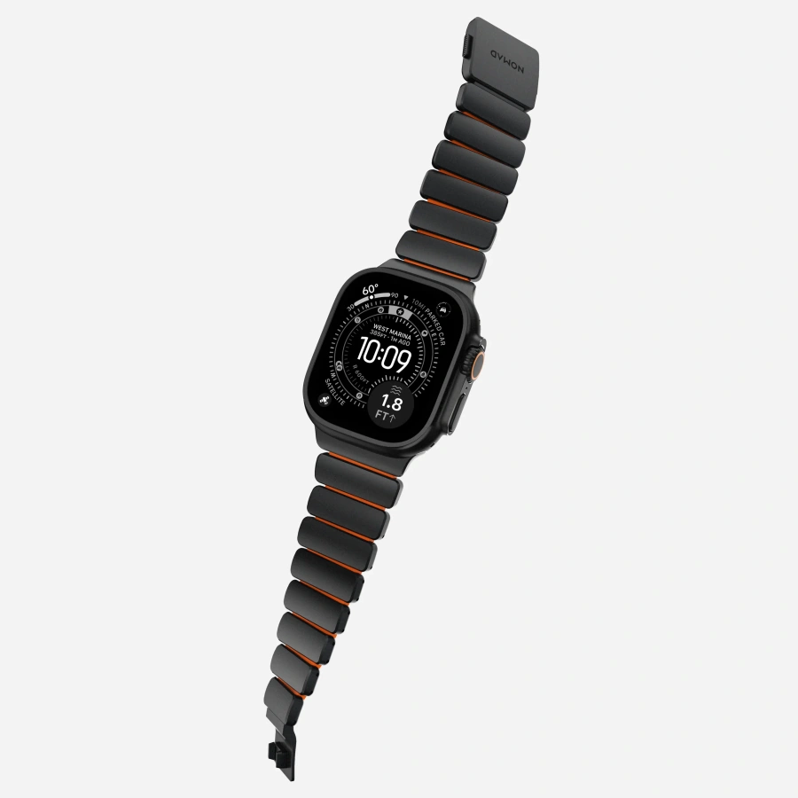 Ремешок Nomad Stratos Band Black Hardware для Apple Watch 46mm/49mm - Ultra Orange (NM011116858)