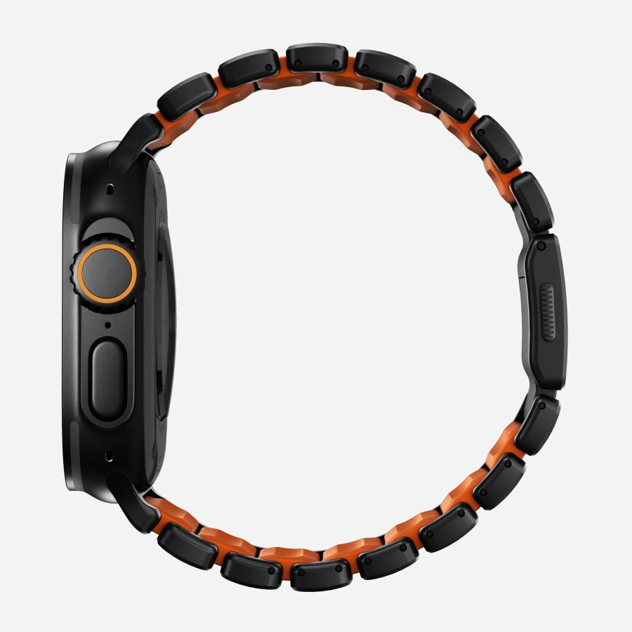 Ремешок Nomad Stratos Band Black Hardware для Apple Watch 46mm/49mm - Ultra Orange (NM011116858)