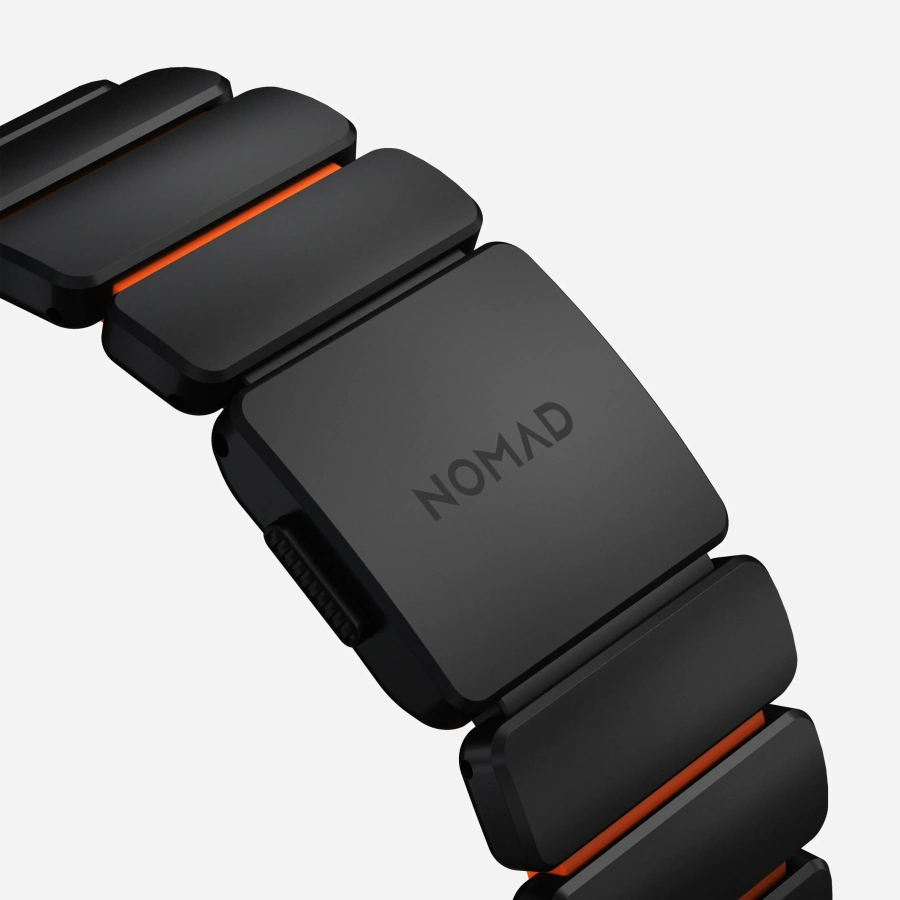 Ремешок Nomad Stratos Band Black Hardware для Apple Watch 46mm/49mm - Ultra Orange (NM011116858)