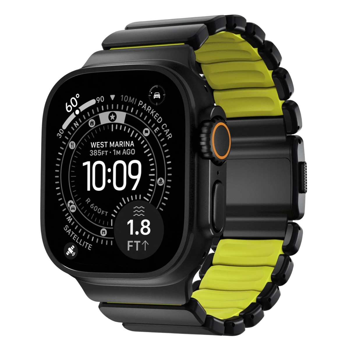 Ремінець Nomad Stratos Band Black Hardware для Apple Watch 46mm/49mm - Volt (NM011130858)