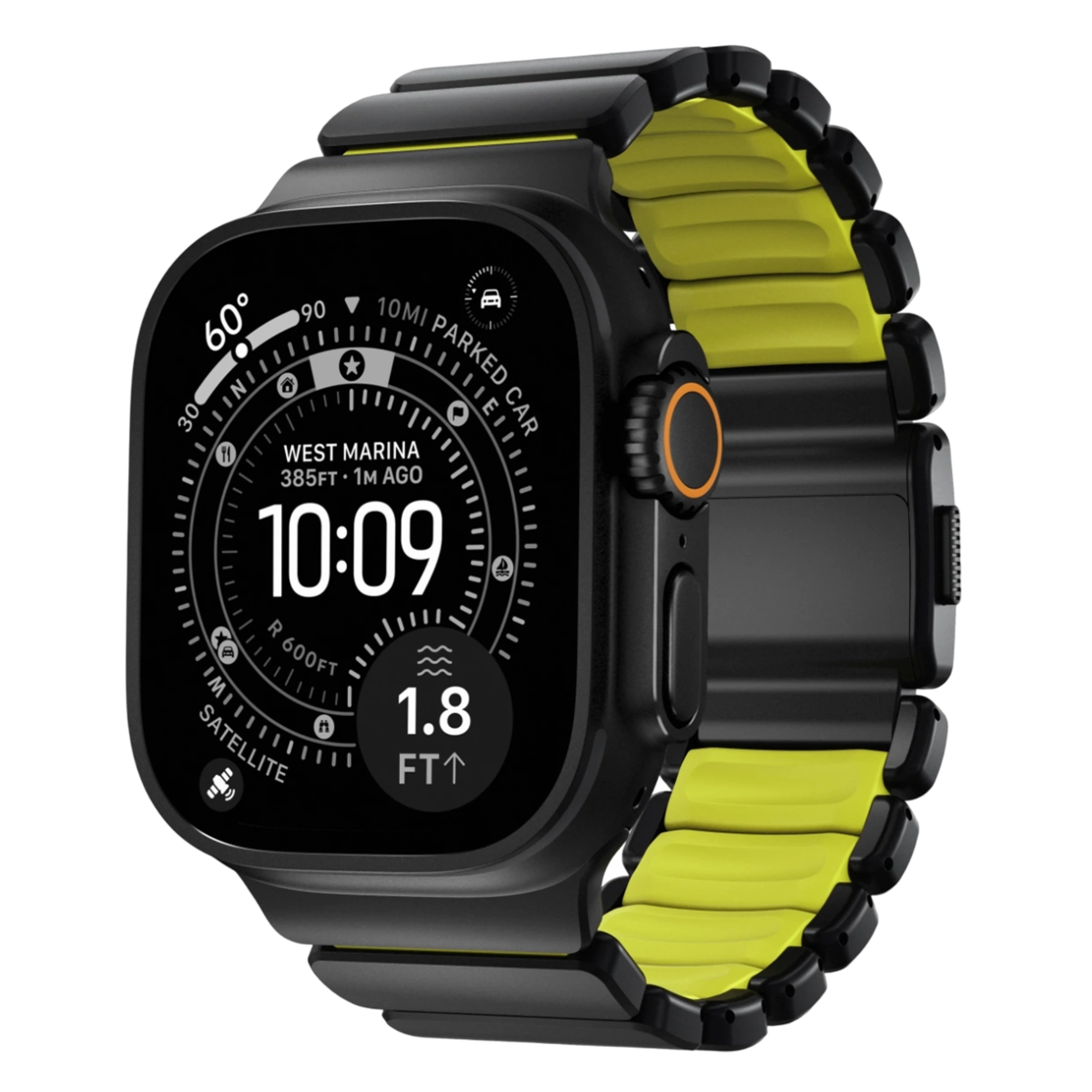 Ремінець Nomad Stratos Band Black Hardware для Apple Watch 46mm/49mm - Volt (NM011130858)