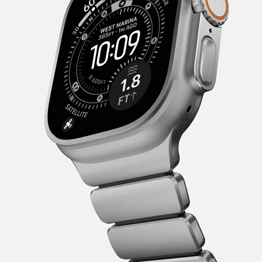 Ремешок Nomad Stratos Band Natural Hardware для Apple Watch 46mm/49mm - Black (NM014421858)