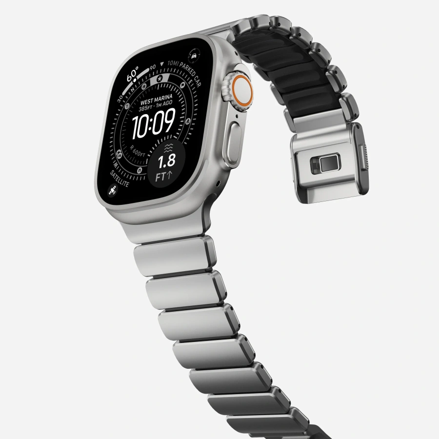 Ремешок Nomad Stratos Band Natural Hardware для Apple Watch 46mm/49mm - Black (NM014421858)
