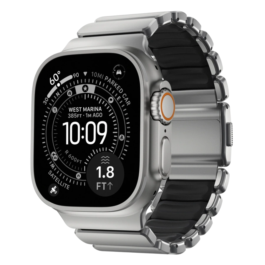 Ремешок Nomad Stratos Band Natural Hardware для Apple Watch 46mm/49mm - Black (NM014421858)