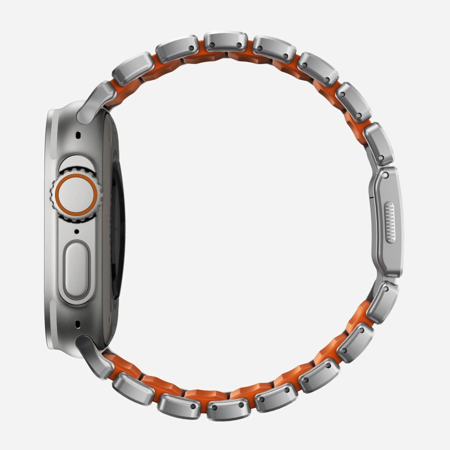 Ремінець Nomad Stratos Band Natural Hardware для Apple Watch 46mm/49mm - Ultra Orange (NM011123858)