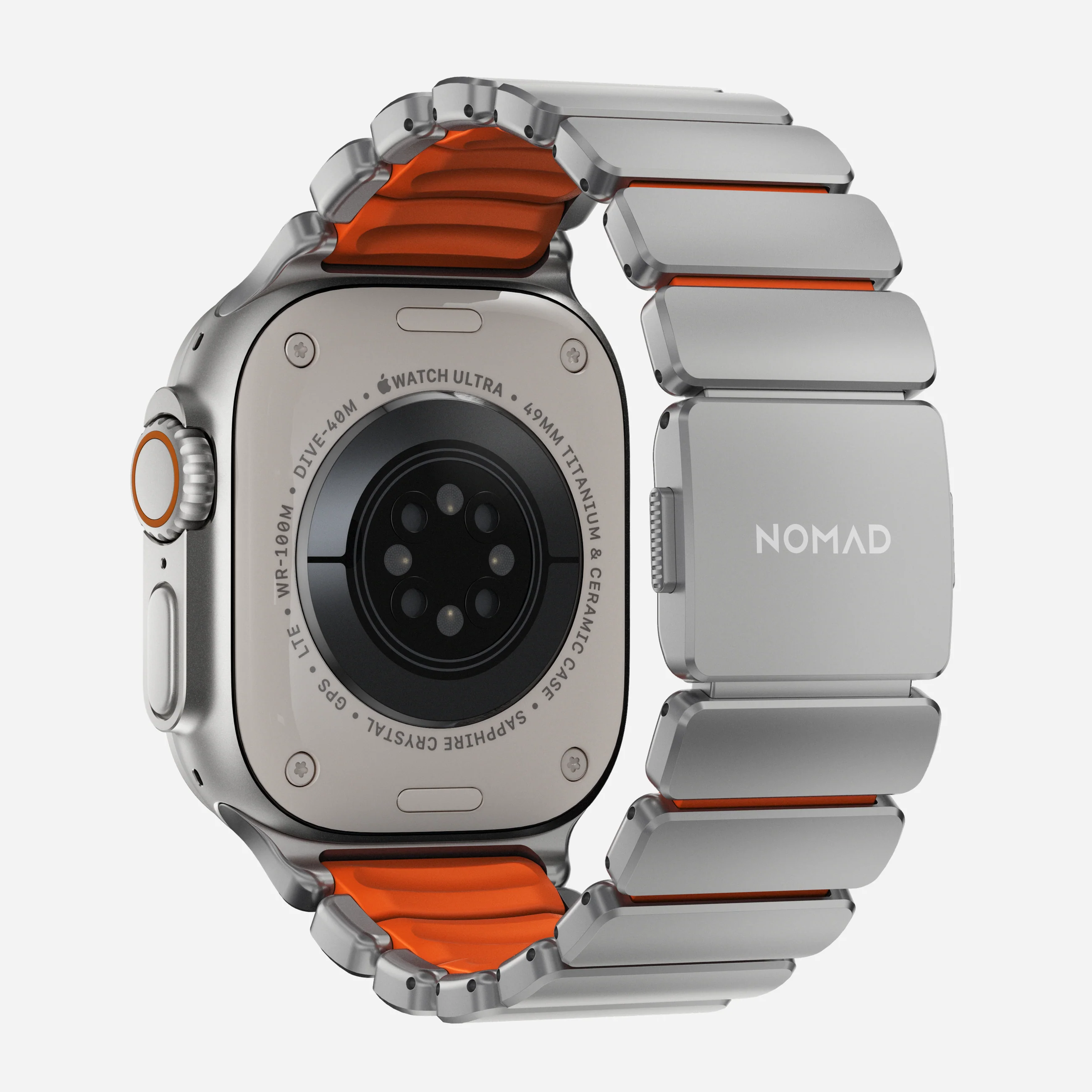 Ремінець Nomad Stratos Band Natural Hardware для Apple Watch 46mm/49mm - Ultra Orange (NM011123858)