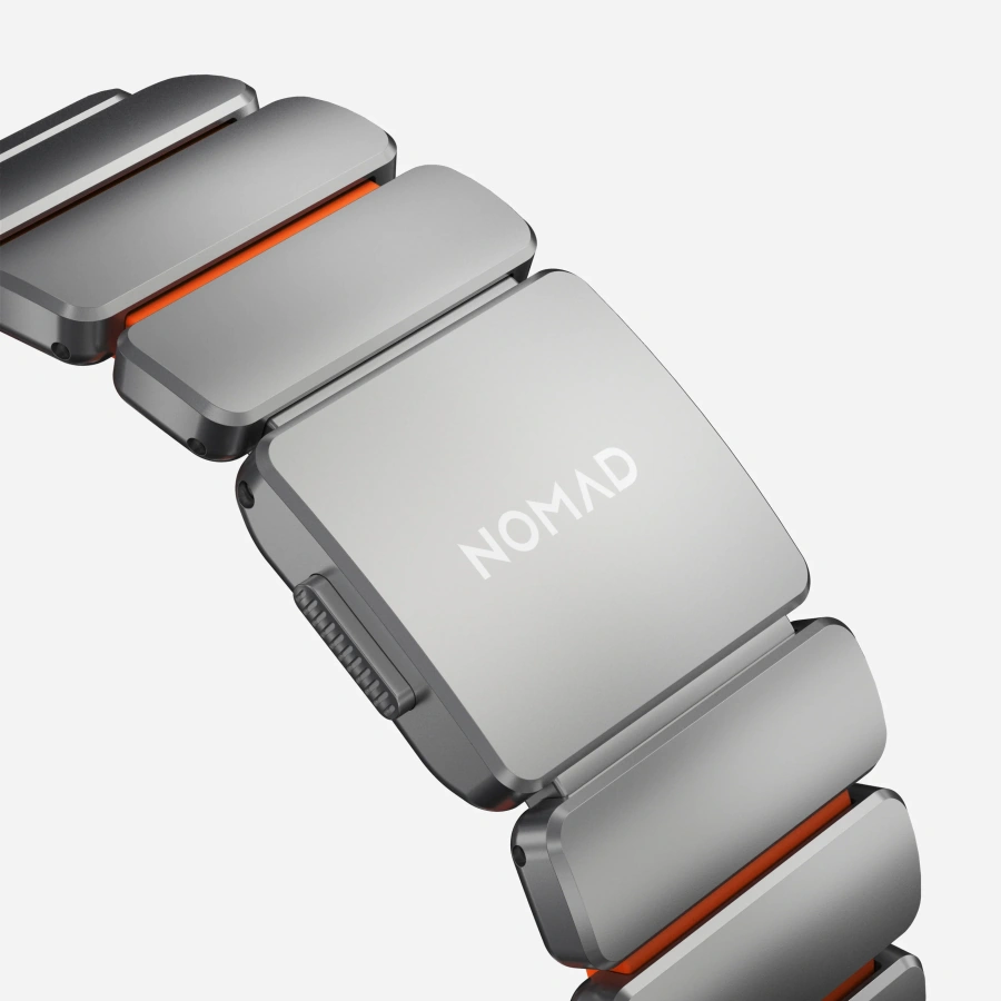 Ремінець Nomad Stratos Band Natural Hardware для Apple Watch 46mm/49mm - Ultra Orange (NM011123858)