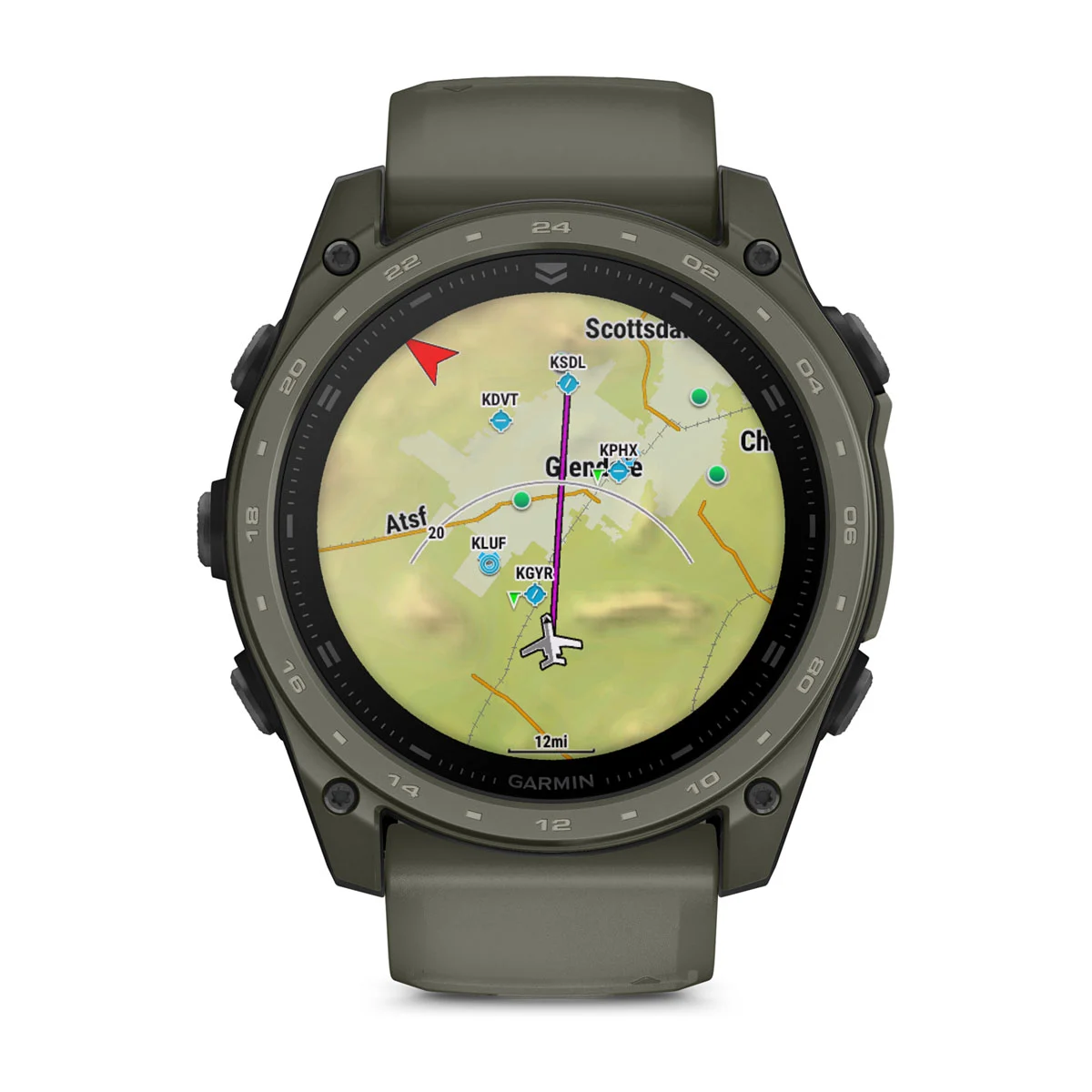 Смарт-годинник Garmin tactix 8 51 mm AMOLED Includes Applied Ballistics Ultralight Solver - Olive Drab Cerakote (010-04553-10/01)