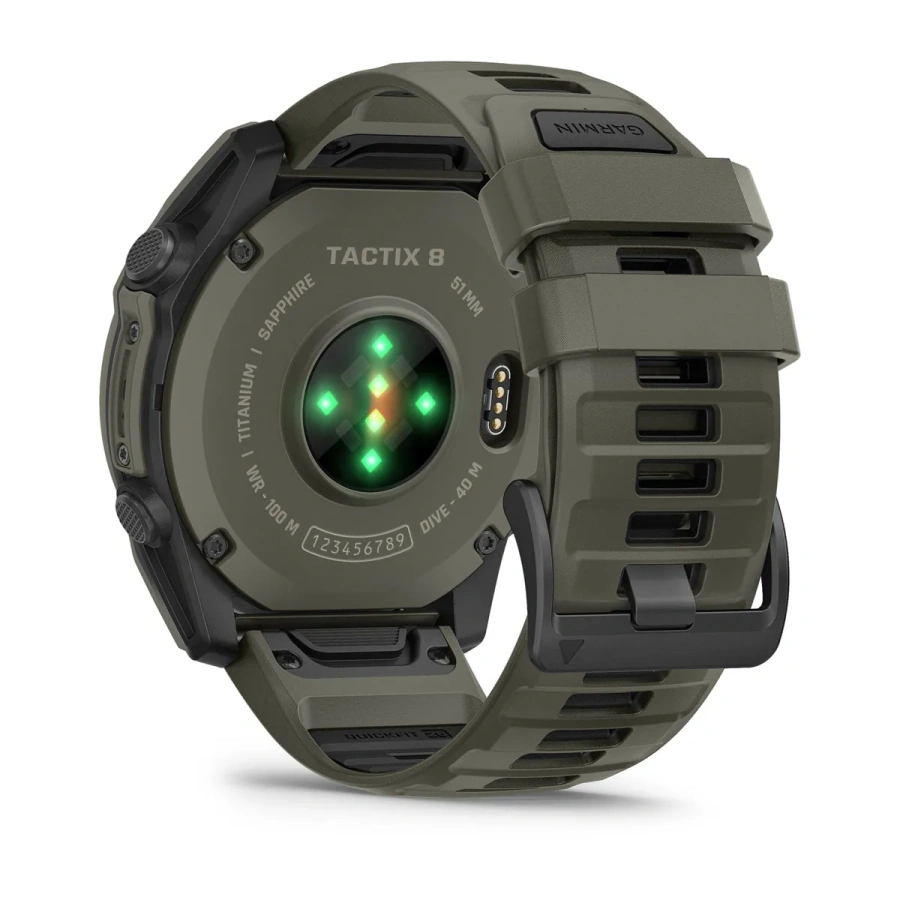 Смарт-годинник Garmin tactix 8 51 mm AMOLED Includes Applied Ballistics Ultralight Solver - Olive Drab Cerakote (010-04553-10/11)