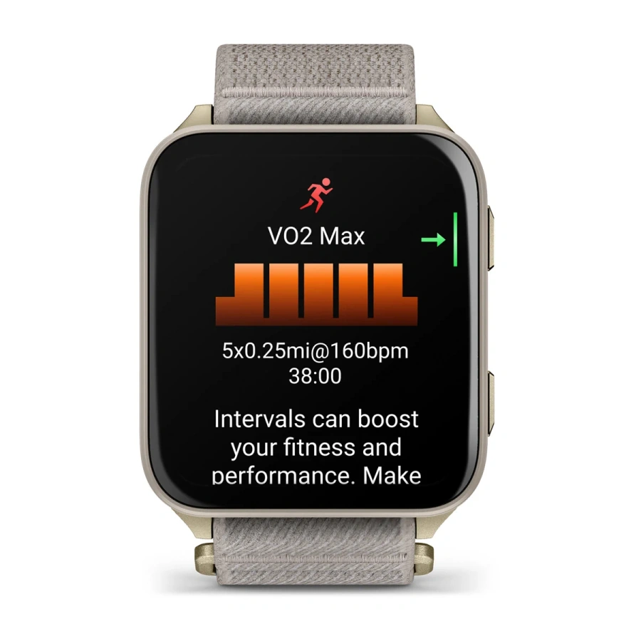 Смарт-годинник Garmin Venu X1 Soft Gold with Titanium Caseback and French Gray ComfortFit Nylon Band (010-02980-09)