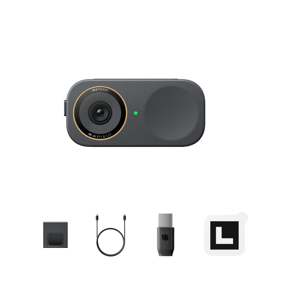 Веб-камера Insta360 Link 2C Pro [Standard Bundle] - Graphite Black (CINSABPB-LINK2CPRO01)