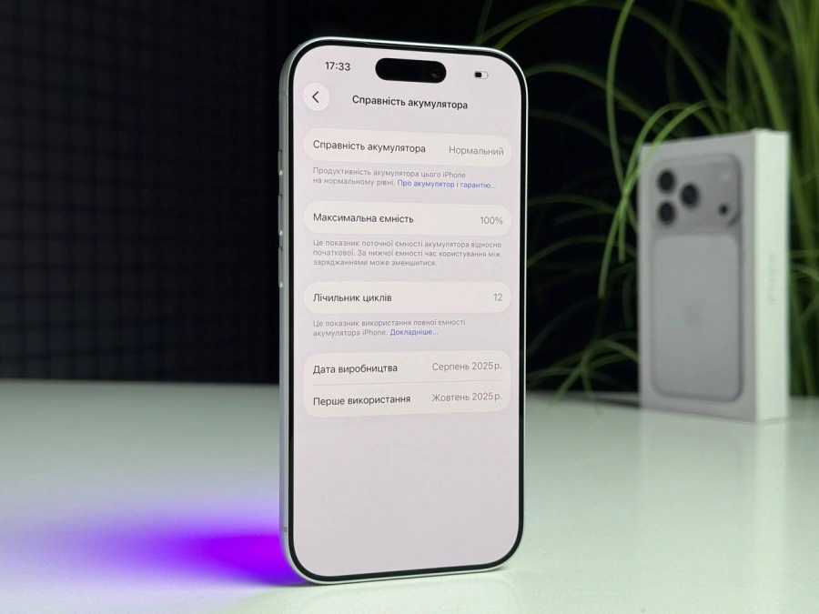 ВІТРИННИЙ Apple iPhone 17 Pro 1TB eSim Silver (MG7R4, MG8D4) - Стан: ідеальний | Акумулятор: 100% | Комплектація: повний | Гарантія: 6 міс.