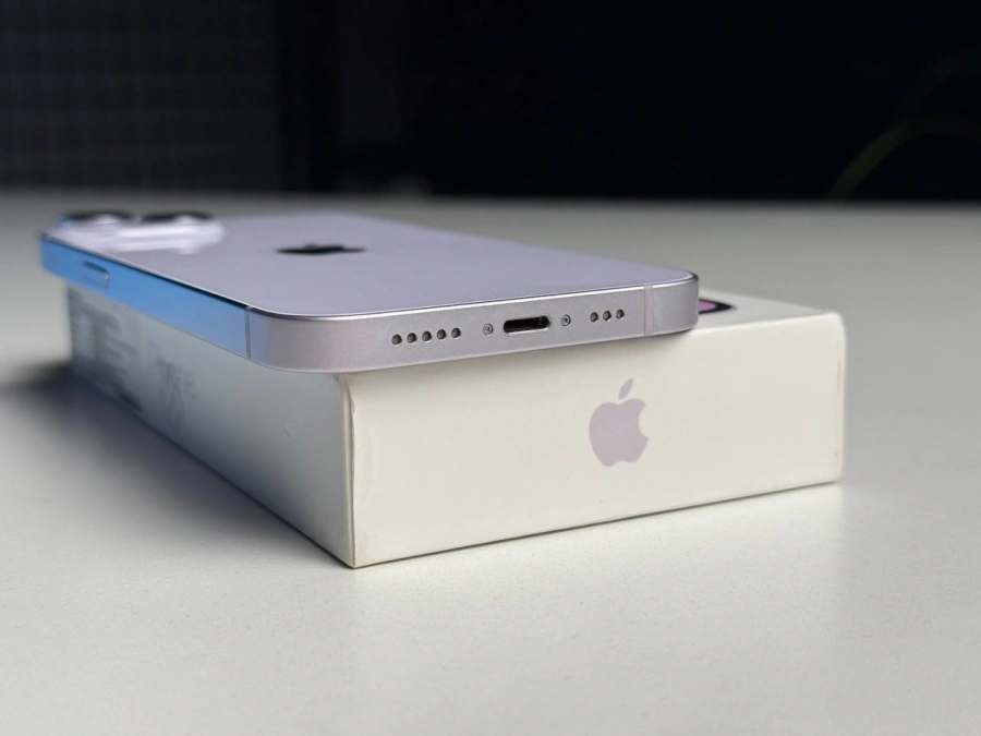 ВЖИВАНИЙ Б/У Apple iPhone 14 128GB Purple (MPV03) - Стан: ідеальний | Акумулятор: 87% | Комплектація: повний | Гарантія: 3 міс.