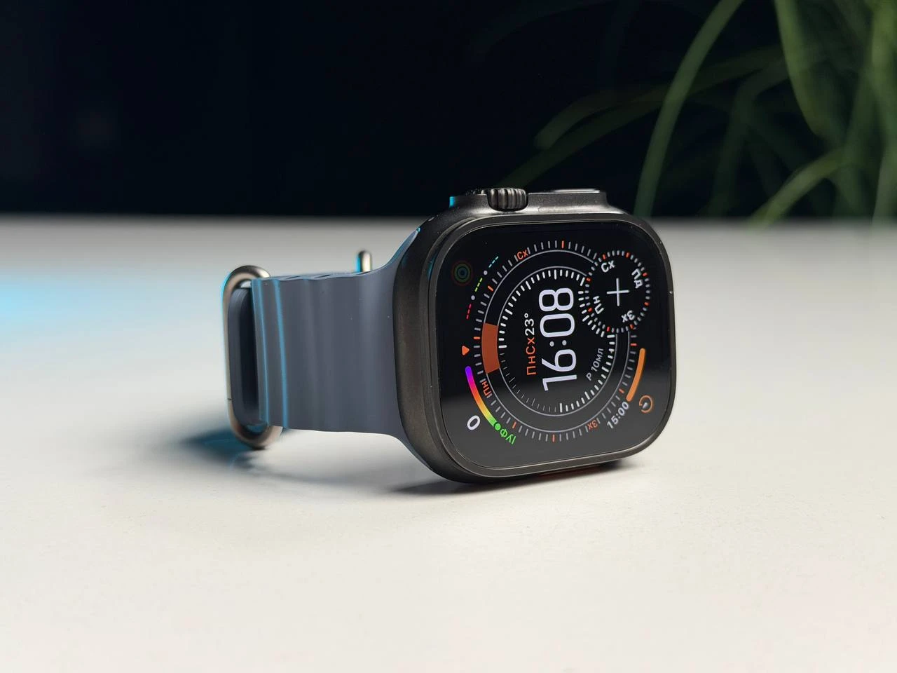 ВЖИВАНИЙ Б/У Apple Watch Ultra 3 GPS + Cellular 49mm Black Titanium Case with Anchor Blue Ocean Band (MF254+MGCJ4) - Состояние: хороший | Аккумулятор: 100% | Комплектация: часы, зарядка | Гарантия: 3 мес.
