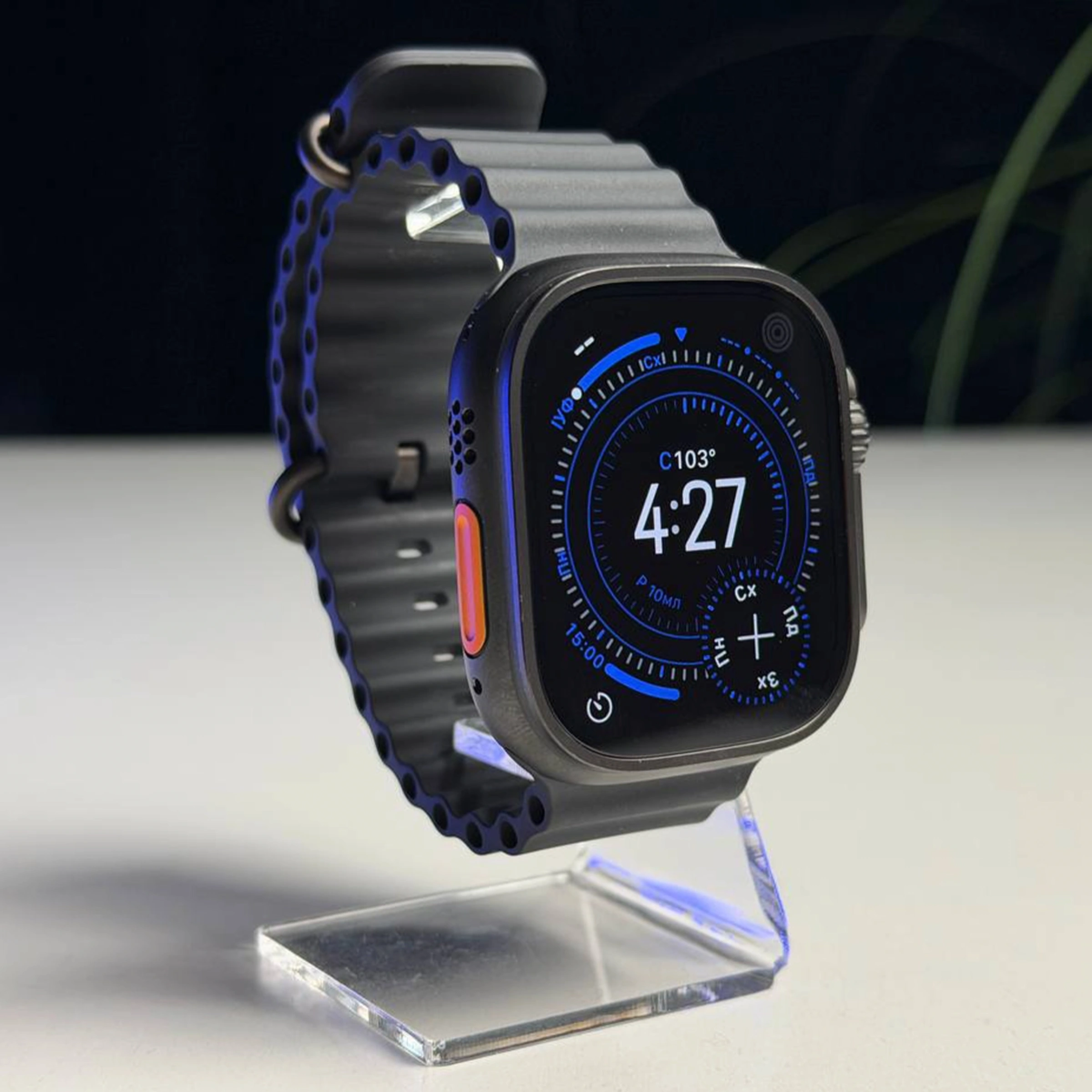 ВЖИВАНИЙ Б/У Apple Watch Ultra 3 GPS + Cellular 49mm Black Titanium Case with Black Ocean Band (MF0J4) - Состояние: хороший | Аккумулятор: 100% | Комплектация: часы, зарядка | Гарантия: 3 мес.