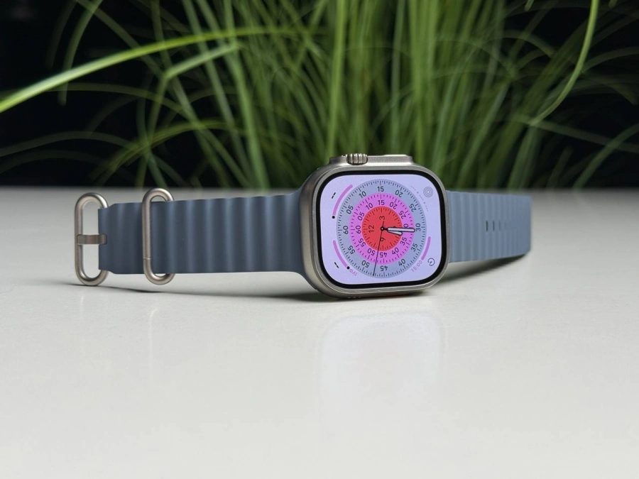 ВЖИВАНИЙ Б/У Apple Watch Ultra 3 GPS + Cellular 49mm Natural Titanium Case with Anchor Blue Ocean Band (MEWH4) - Состояние: хорошее | Аккумулятор: 100% | Комплектация: полный, без коробки | Гарантия: 3 мес.