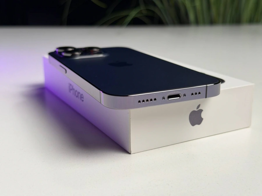 ВЖИВАНИЙ Б/У Apple iPhone 14 Pro 128GB Deep Purple (MQ0G3) - Стан: гарний | Акумулятор: 100% | Комплектація: повний | Гарантія: 3 міс.