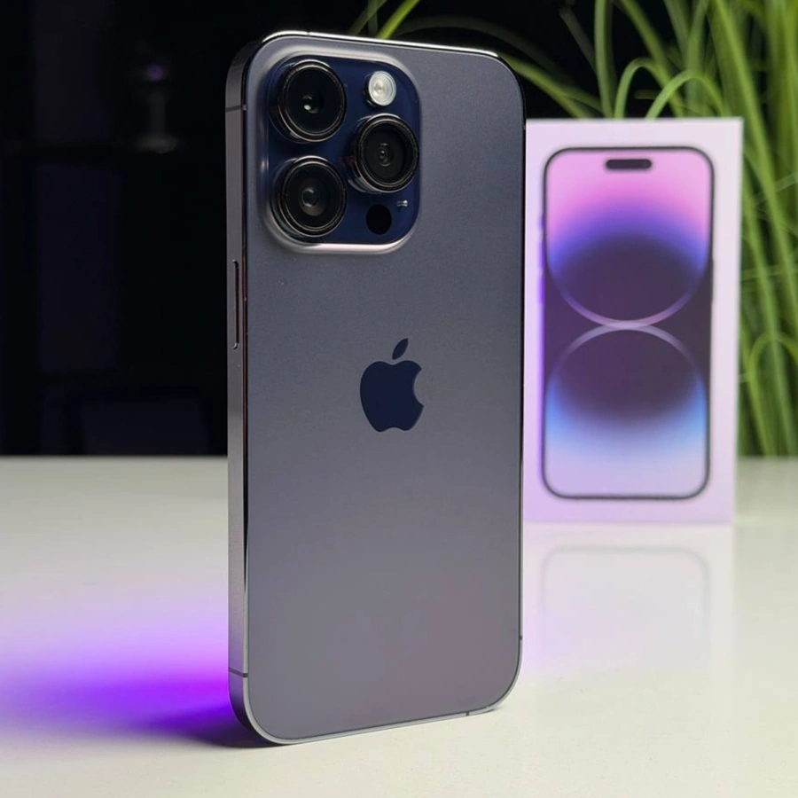 ВЖИВАНИЙ Б/У Apple iPhone 14 Pro 128GB Deep Purple (MQ0G3) - Стан: гарний | Акумулятор: 100% | Комплектація: повний | Гарантія: 3 міс.