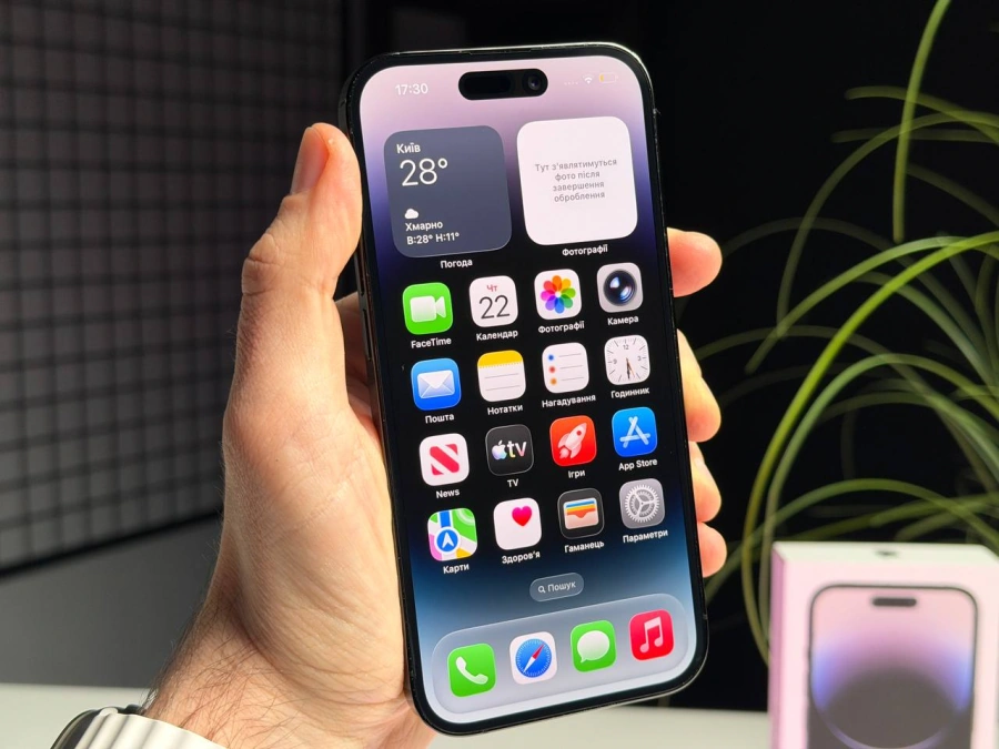 ВЖИВАНИЙ Б/У Apple iPhone 14 Pro 1TB Space Black (MQ2G3) - Стан: гарний | Акумулятор: 100% | Комплектація: повний | Гарантія: 3 міс.
