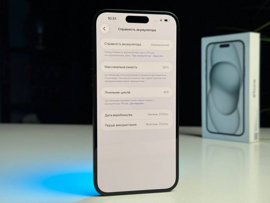 ВЖИВАНИЙ Б/У Apple iPhone 15 Plus 128GB Black (MU0Y3) - Стан: гарний | Акумулятор: 90% | Комплектація: повний | Гарантія: 3 міс.
