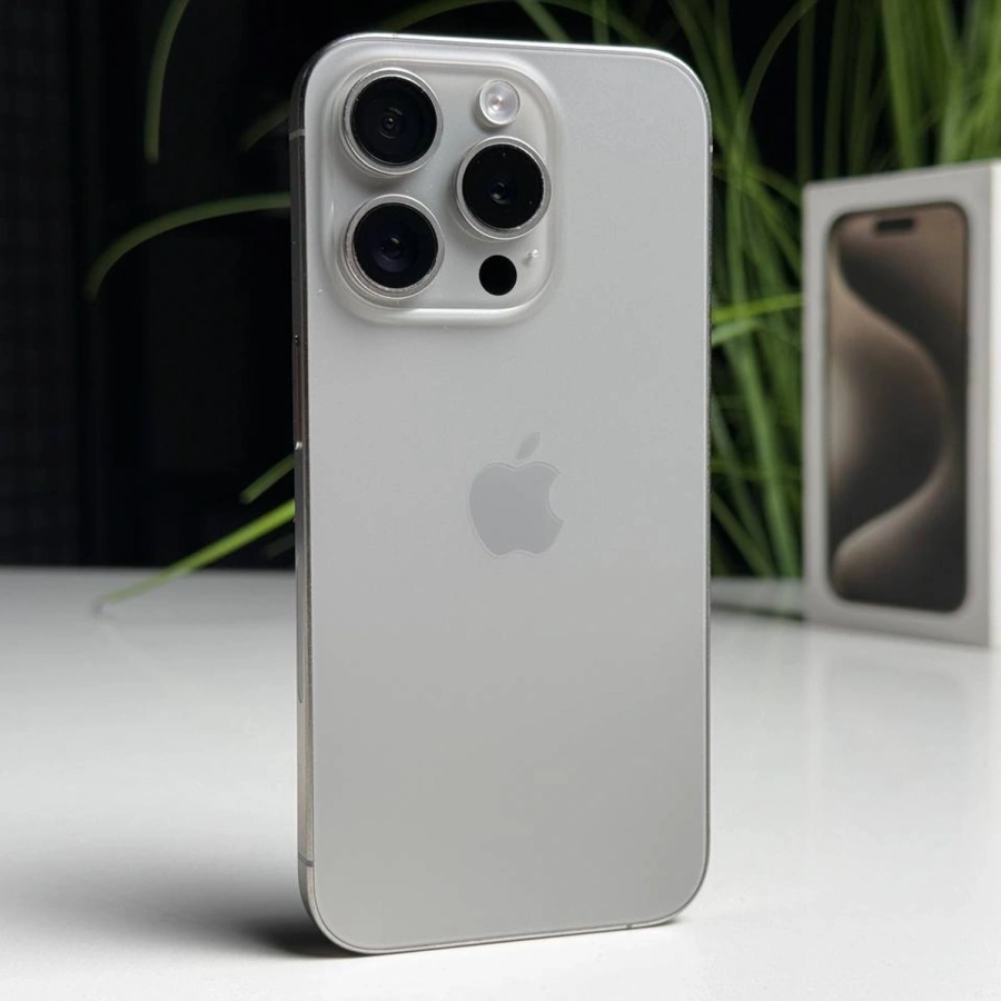 ВЖИВАНИЙ Б/У Apple iPhone 15 Pro 128GB Natural Titanium eSim (MTQP3) - Стан: гарний | Акумулятор: 92% | Комплектація: повний | Гарантія: 3 міс.