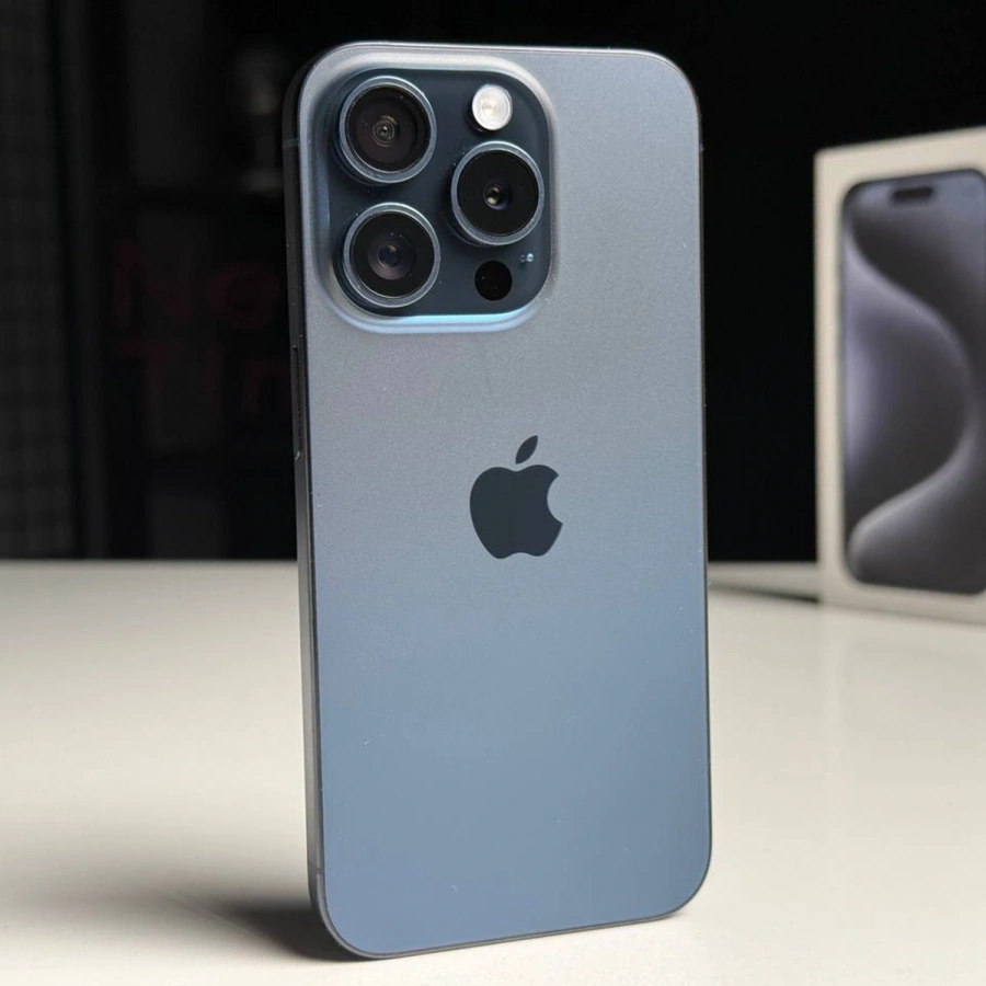 ВЖИВАНИЙ Б/У Apple iPhone 15 Pro 512GB Blue Titanium (MTVA3) - Стан: ідеальний | Акумулятор: 90% | Комплектація: повний | Гарантія: 3 міс.
