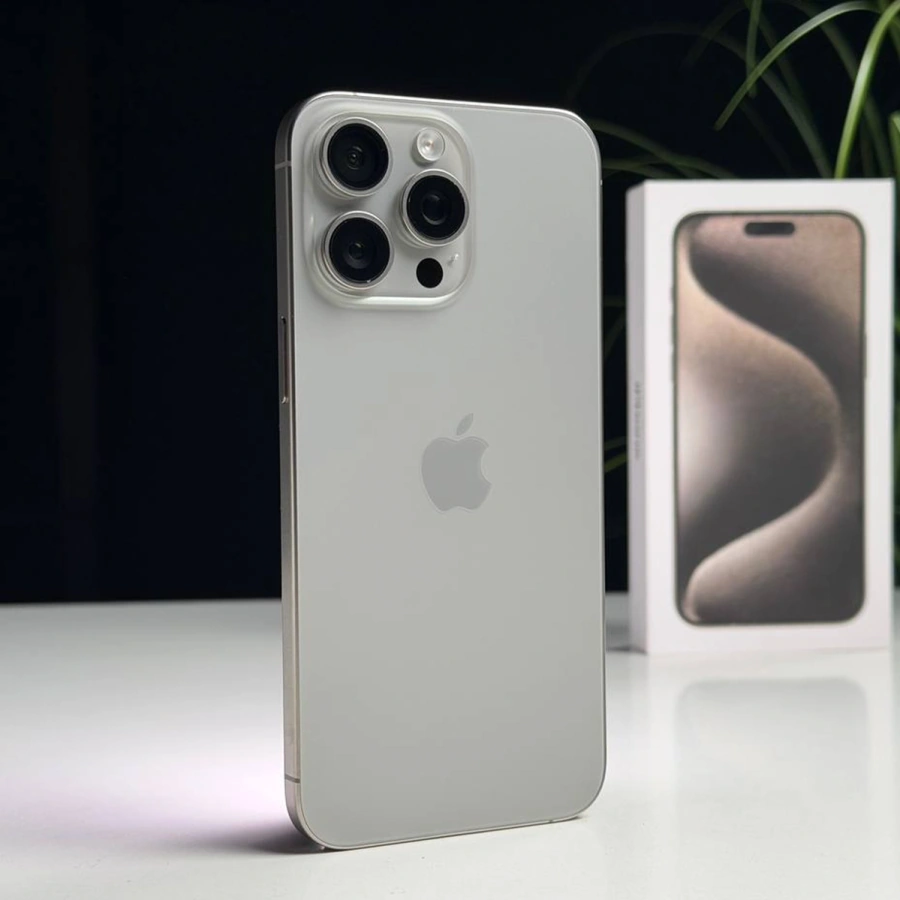 ВЖИВАНИЙ Б/У Apple iPhone 15 Pro Max 512GB Natural Titanium (MU7E3) - Стан: гарний | Акумулятор: 88% | Комплектація: повний | Гарантія: 3 міс.