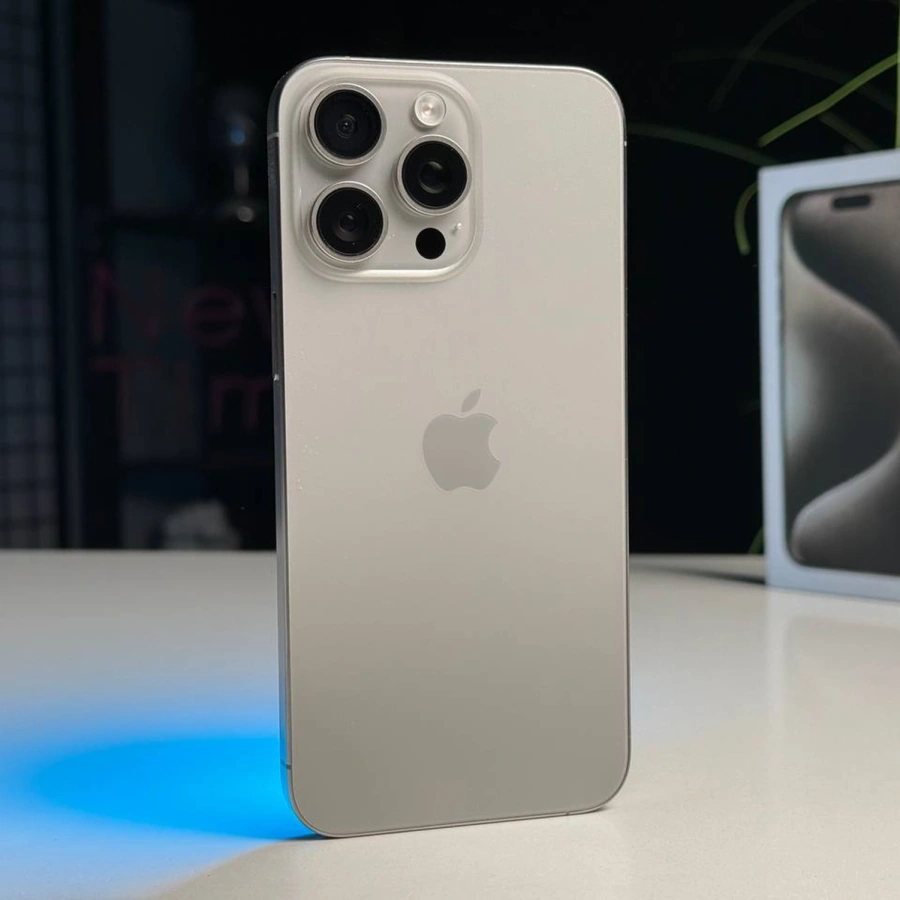 ВЖИВАНИЙ Б/У Apple iPhone 15 Pro Max 512GB Natural Titanium (MU7E3) - Стан: ідеальний | Акумулятор: 90% | Комплектація: повний | Гарантія: 3 міс.