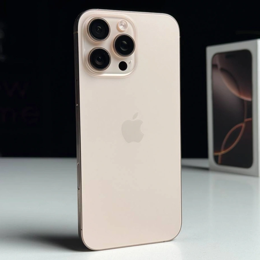 ВЖИВАНИЙ Б/У Apple iPhone 16 Pro Max 256GB Desert Titanium (MYWX3) - Стан: гарний | Акумулятор: 93% | Комплектація: повний | Гарантія: 3 міс.