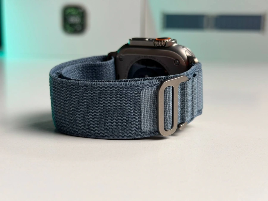 OPEN BOX Apple Watch Ultra 3 GPS + Cellular 49mm Natural Titanium Case with Light Blue Alpine Loop - Large (MEWP4) - Состояние: идеальный | Аккумулятор: 100% | Комплектация: полный | Гарантия: 6 мес.