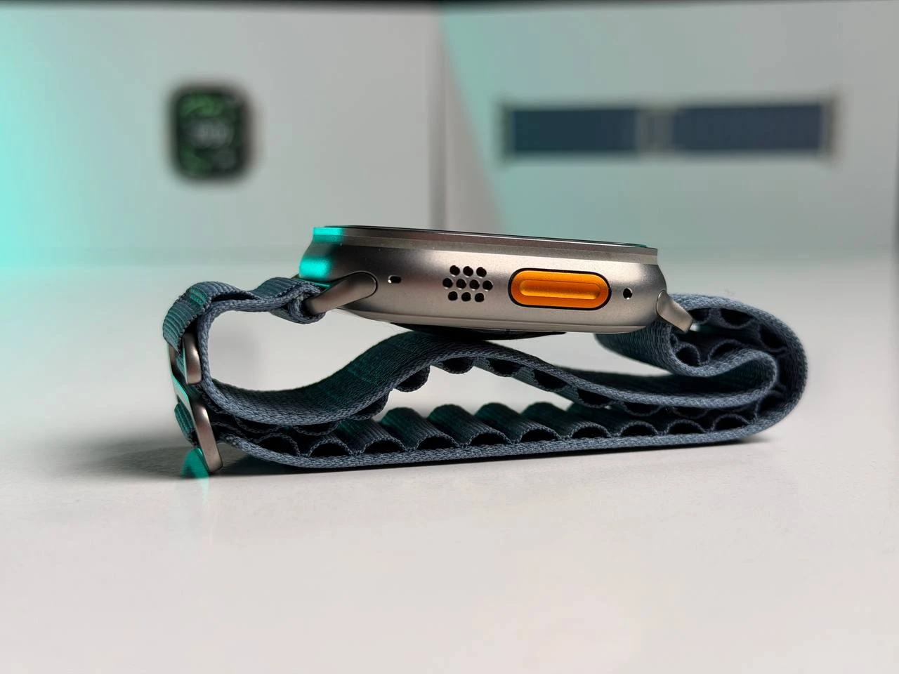 OPEN BOX Apple Watch Ultra 3 GPS + Cellular 49mm Natural Titanium Case with Light Blue Alpine Loop - Large (MEWP4) - Состояние: идеальный | Аккумулятор: 100% | Комплектация: полный | Гарантия: 6 мес.