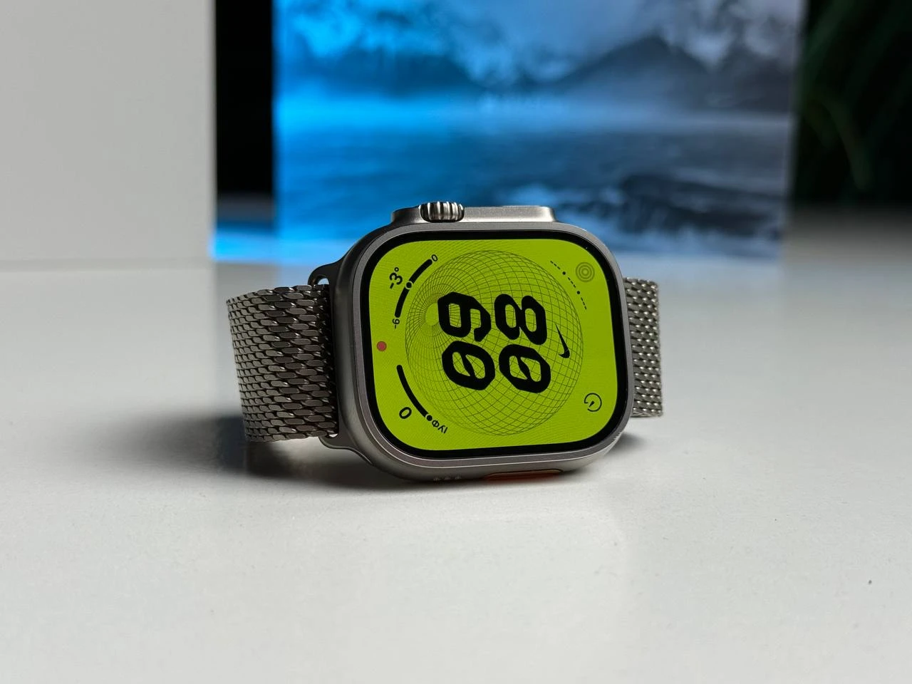 ВЖИВАНИЙ Б/У Apple Watch Ultra 3 GPS + Cellular 49mm Natural Titanium Case with Natural Titanium Milanese Loop - Medium (MEWY4) - Состояние: хороший | Аккумулятор: 100% | Комплектация: полный | Гарантия: 9 мес.