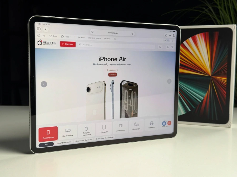 ВЖИВАНИЙ Б/У iPad Pro 12.9" 2021 Wi-Fi + Cellular 128GB Silver (MHNT3, MHR53) - Стан: гарний | Акумулятор: 95% | Комплектація: повний | Гарантія: 3 міс.
