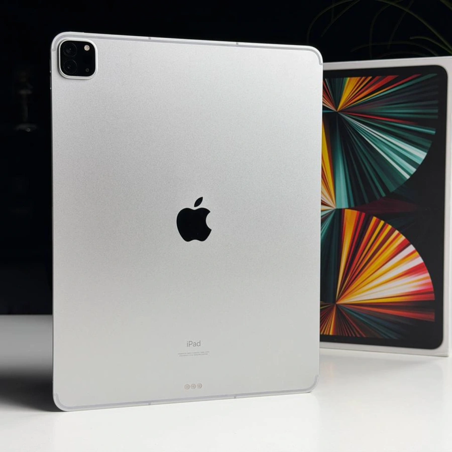 ВЖИВАНИЙ Б/У iPad Pro 12.9" 2021 Wi-Fi + Cellular 128GB Silver (MHNT3, MHR53) - Стан: гарний | Акумулятор: 95% | Комплектація: повний | Гарантія: 3 міс.