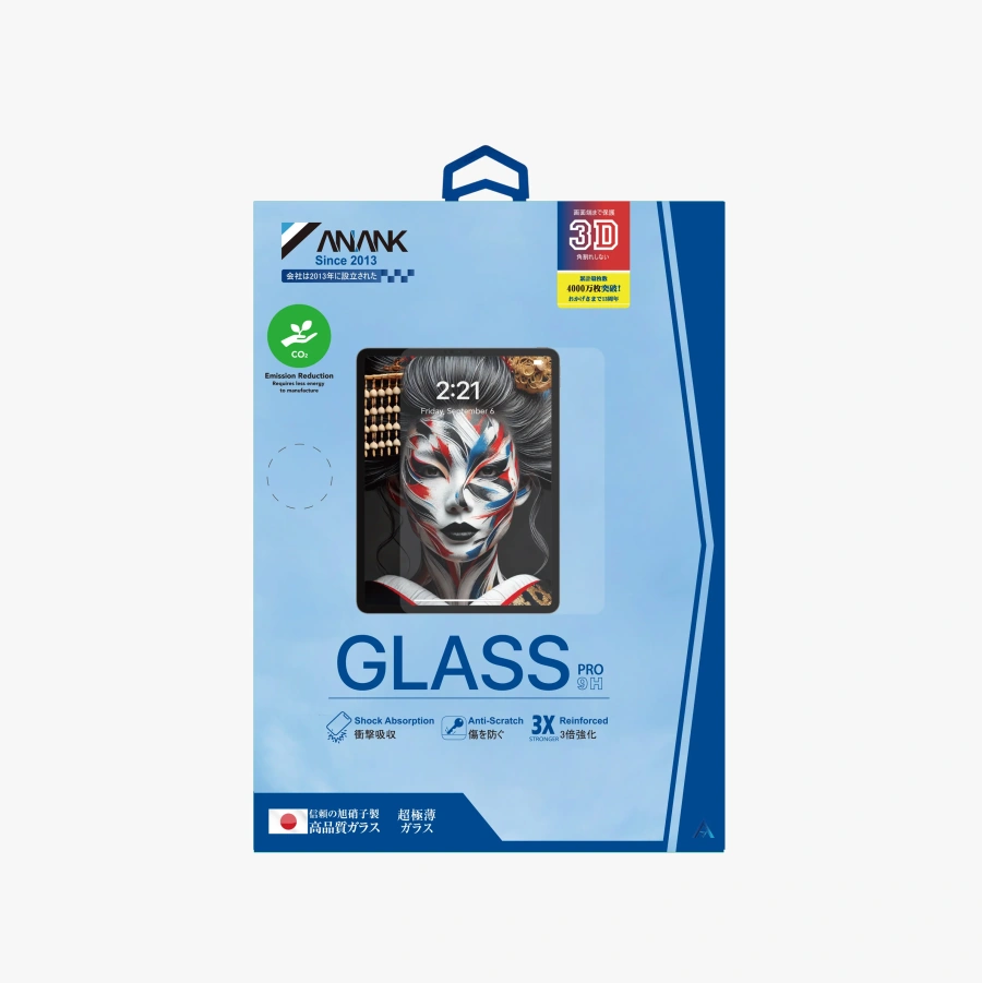 Защитное стекло Anank HD Curved Clear Glass for iPad 11"/iPad 10,9" - скругленные края, максимальная прозрачность (6975593900614)