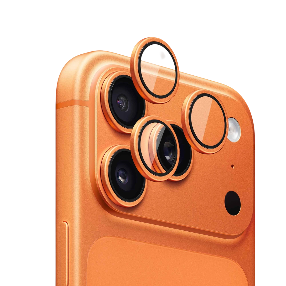 Защитное стекло для линз камеры Anank AR Lens Guard 10X Reinforced Glass for iPhone 17 Pro/17 Pro Max [усиленное, уменьшающее блики] - Cosmic Orange (6975593907569)