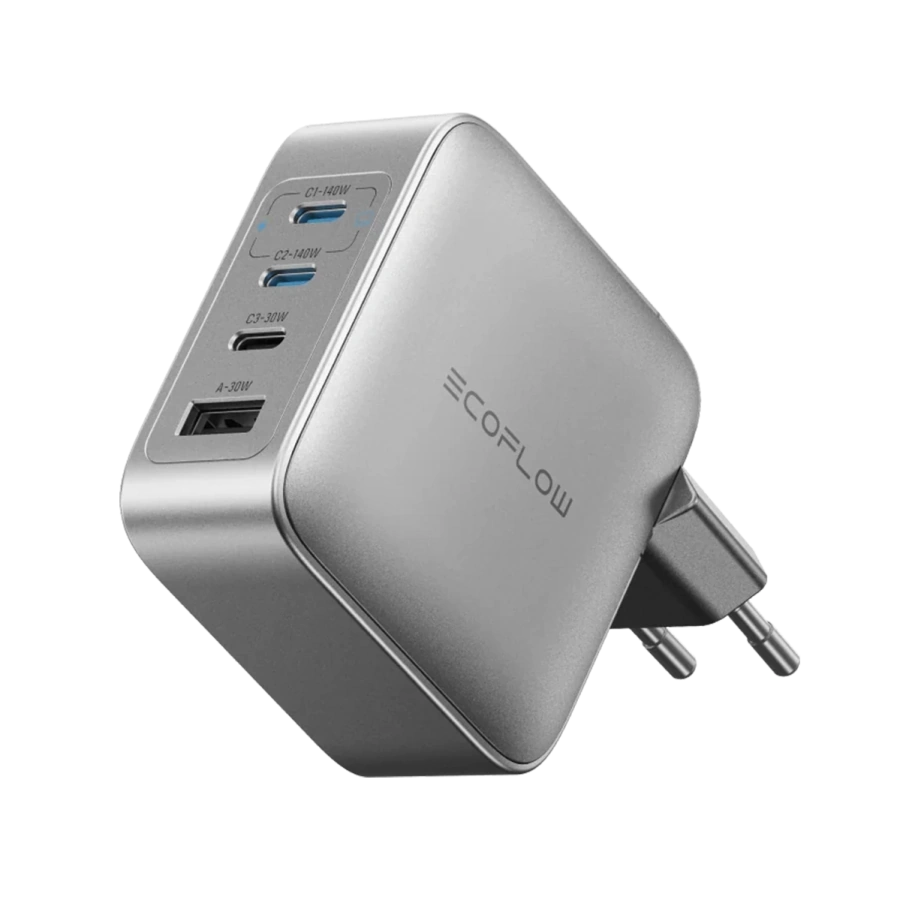 Зарядний пристрій EcoFlow RAPID Pro Charger [140W, 4 Ports, GaN] (EFA-140W-GAN-CHARGER-EU)