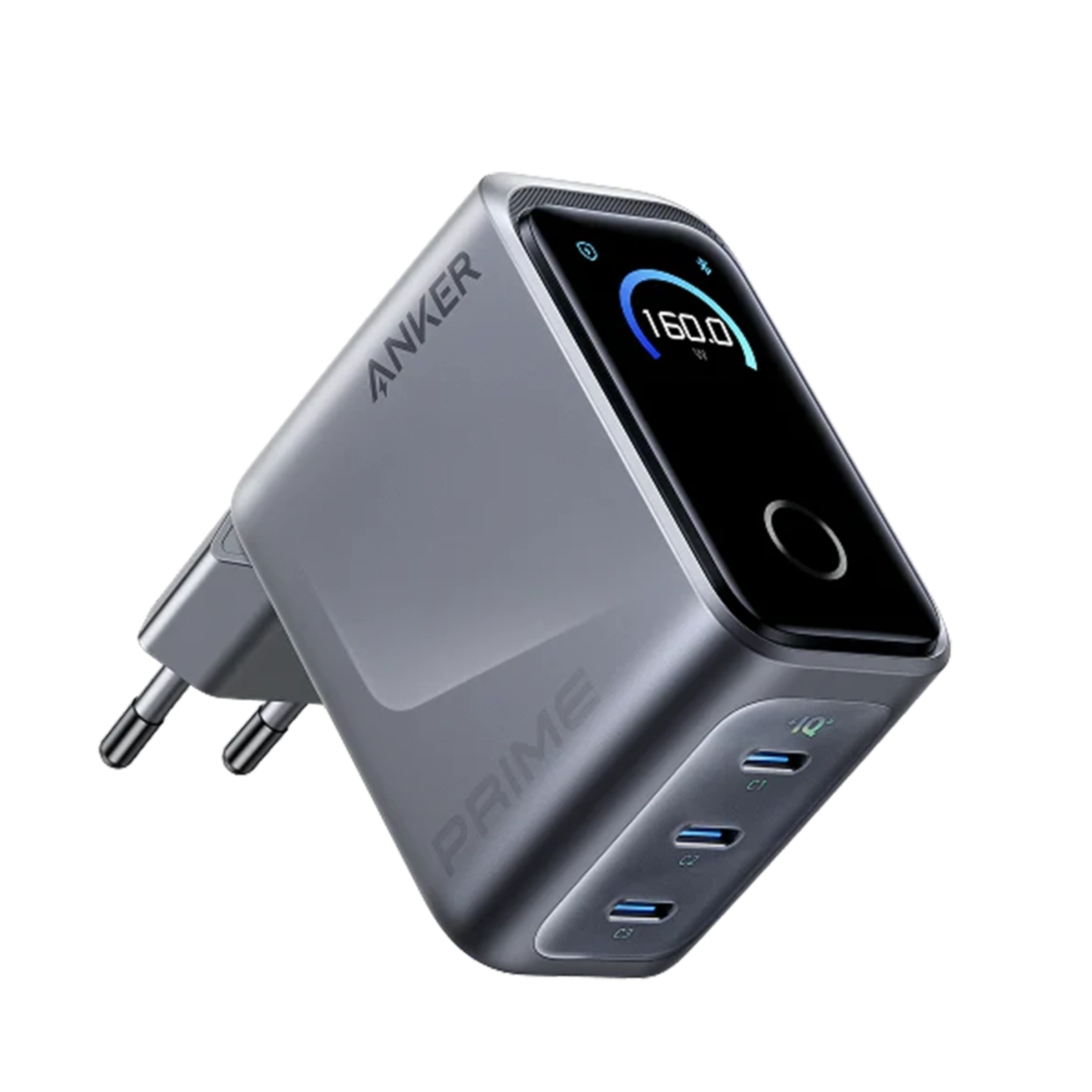 Зарядний пристрій з дисплеєм Anker Prime Charger 160W, 3 Ports, Smart Display (A2687, B2687GZ1)