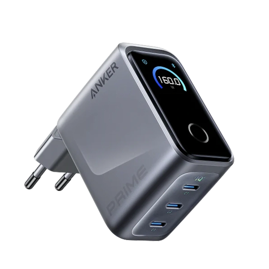 Зарядний пристрій з дисплеєм Anker Prime Charger 160W, 3 Ports, Smart Display (A2687341, B2687GZ1)